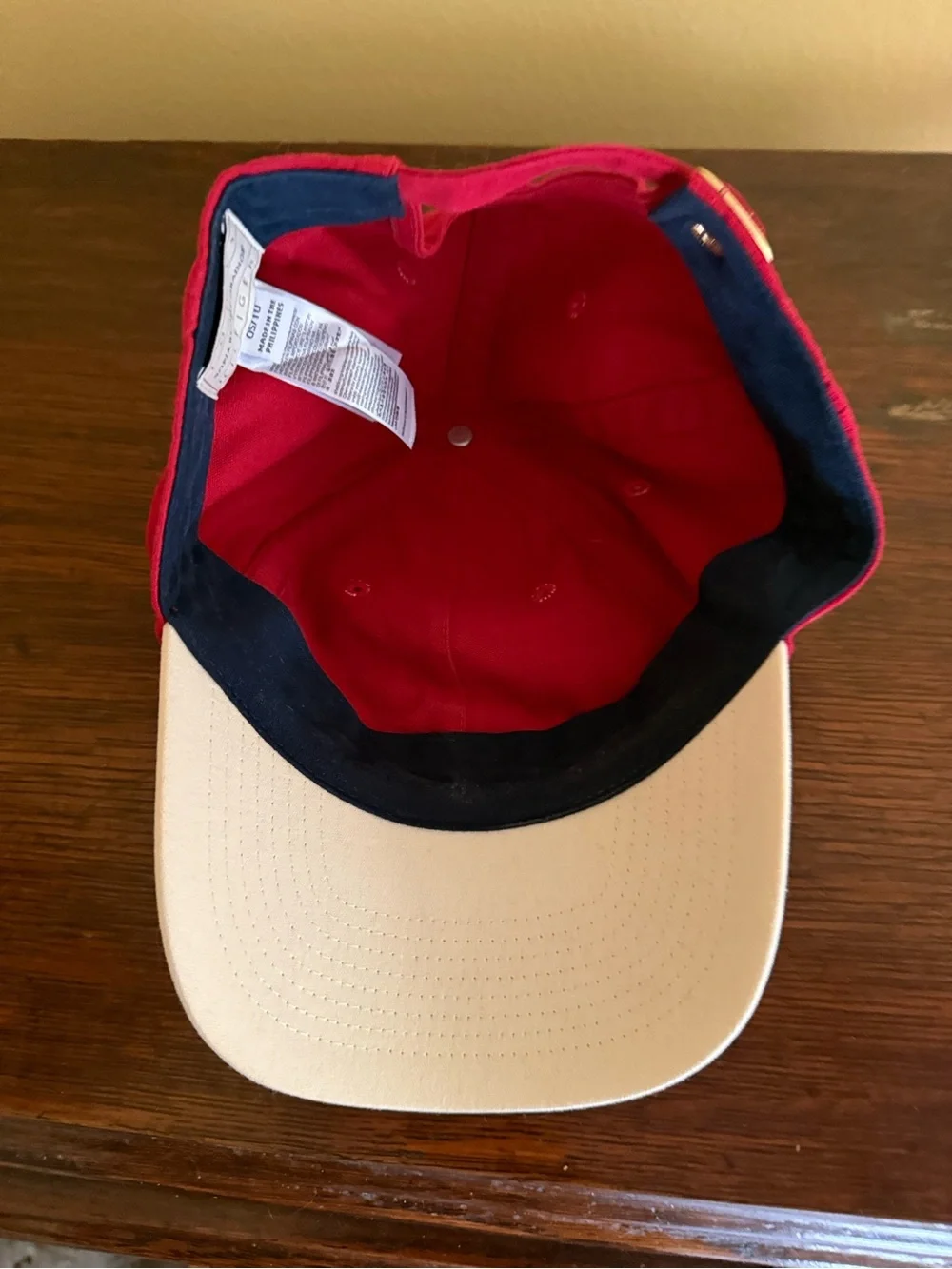 Tommy Hilfiger Kids Red Baseball Cap with White Trim